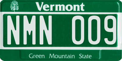 VT license plate NMN009