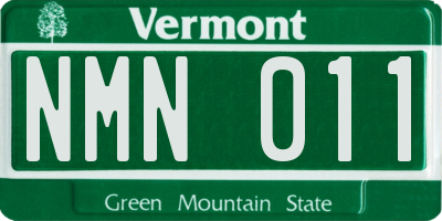 VT license plate NMN011