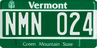 VT license plate NMN024