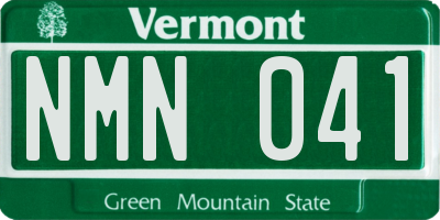 VT license plate NMN041