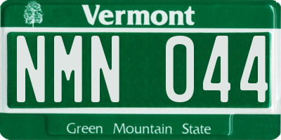 VT license plate NMN044