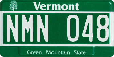 VT license plate NMN048