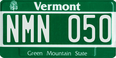 VT license plate NMN050