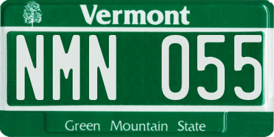 VT license plate NMN055
