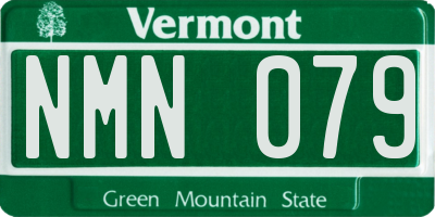 VT license plate NMN079
