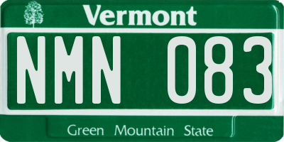 VT license plate NMN083
