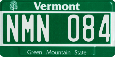 VT license plate NMN084