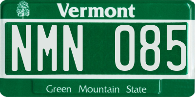 VT license plate NMN085