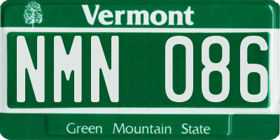 VT license plate NMN086
