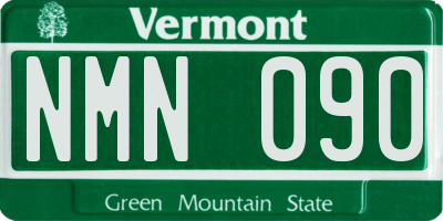 VT license plate NMN090