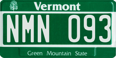 VT license plate NMN093