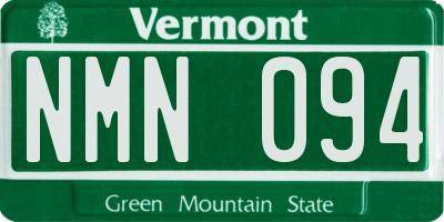 VT license plate NMN094