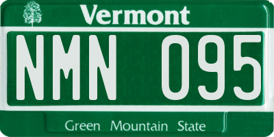 VT license plate NMN095