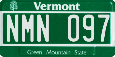 VT license plate NMN097