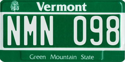 VT license plate NMN098
