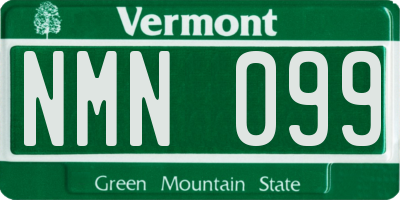 VT license plate NMN099