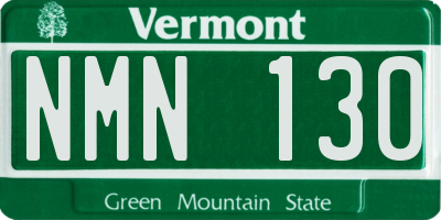 VT license plate NMN130