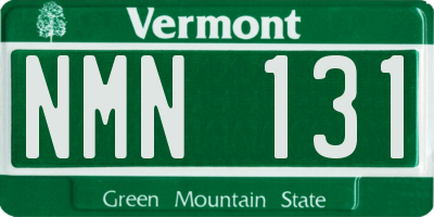 VT license plate NMN131