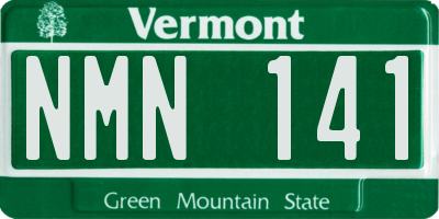 VT license plate NMN141