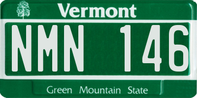 VT license plate NMN146