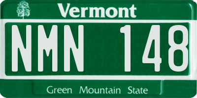 VT license plate NMN148