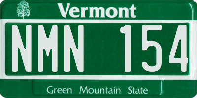 VT license plate NMN154