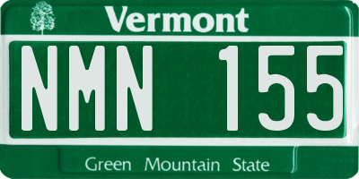 VT license plate NMN155