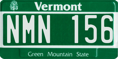 VT license plate NMN156
