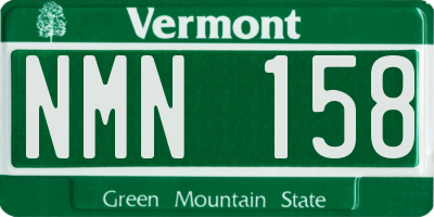 VT license plate NMN158