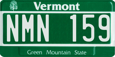 VT license plate NMN159