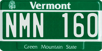 VT license plate NMN160
