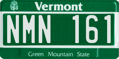 VT license plate NMN161