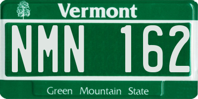 VT license plate NMN162
