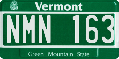 VT license plate NMN163