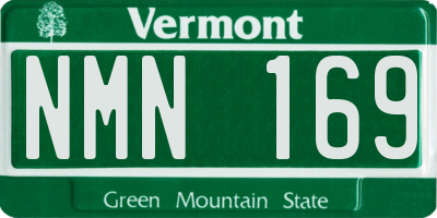 VT license plate NMN169