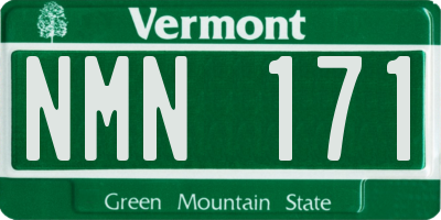 VT license plate NMN171