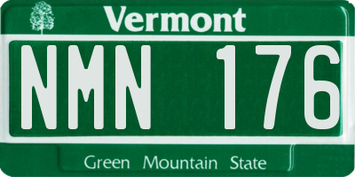 VT license plate NMN176