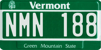 VT license plate NMN188