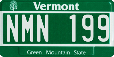 VT license plate NMN199