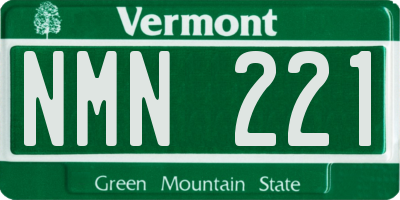 VT license plate NMN221