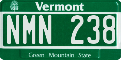 VT license plate NMN238