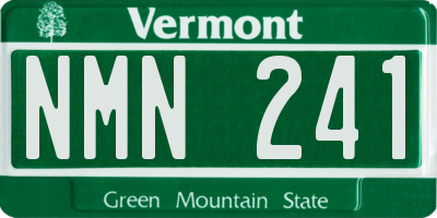 VT license plate NMN241