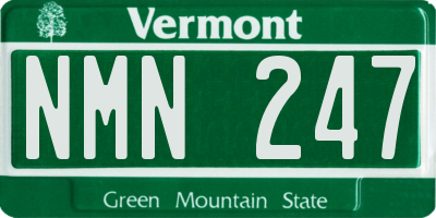 VT license plate NMN247