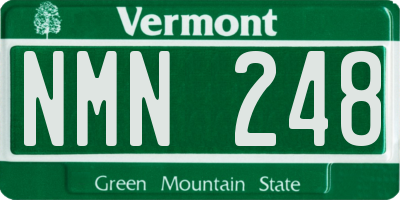 VT license plate NMN248