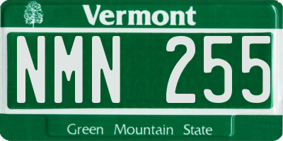 VT license plate NMN255