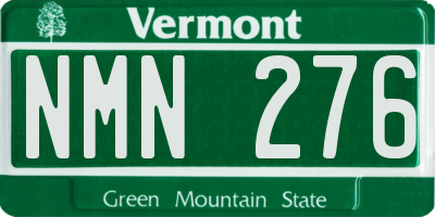 VT license plate NMN276
