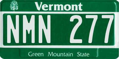 VT license plate NMN277