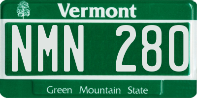VT license plate NMN280