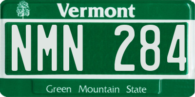 VT license plate NMN284