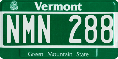 VT license plate NMN288